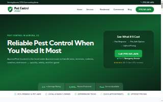 Aurora Pest Control Co website