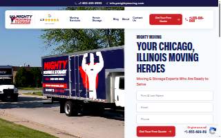 Mighty Moving & Storage website