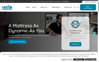 Verlo Mattress website