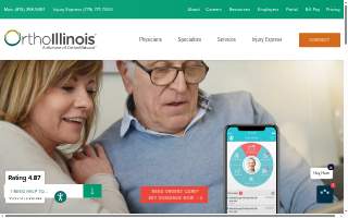 OrthoIllinois Rehabilitation website