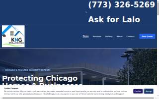 KNG security cameras And electrical services website