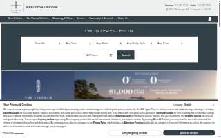 Napleton Lincoln of Blue Island Parts website