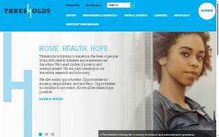 Thresholds Home Health Hope website