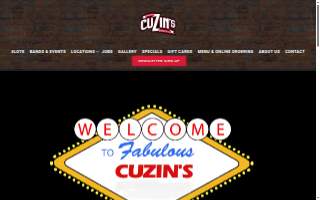 Cuzin's Neighborhood Bar, Gaming and Pizza Blue Island website