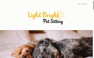 Light Bright Pet Sitting website