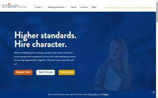 Crown Staffing website