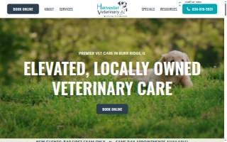 Harvester Veterinary Hospital of Burr Ridge website