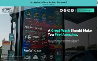 New Wave Car Wash website