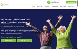 Divine Home Care Services - Chicago Home Health Care website