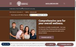 University Place Dental website