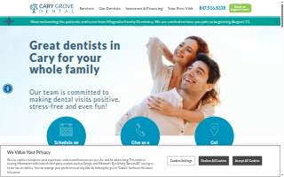 Cary Grove Dental website