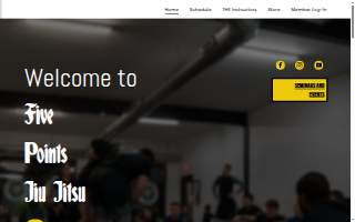 Five Points Jiu Jitsu website