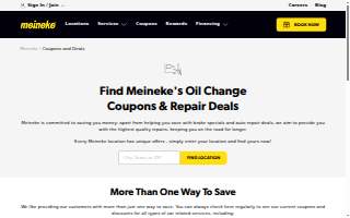 Meineke Car Care Center website