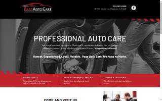 Paap Auto Care website