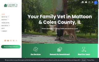 Clyde's Animal Clinic website