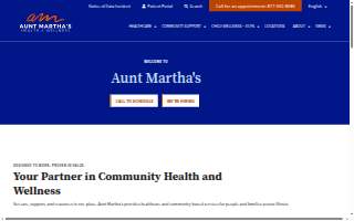 Aunt Martha's Chicago Heights Family Health & Wellness Center website