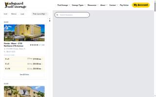 Safeguard Self Storage website