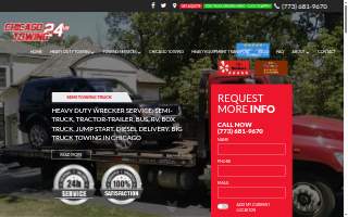 Chicago 24 Hour Towing website