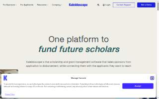 Kaleidoscope of Kids website