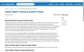 Historic Miner's Theatre & Institute website
