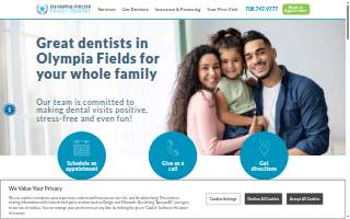 Olympia Fields Family Dental website