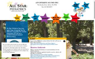All Star Pediatrics website