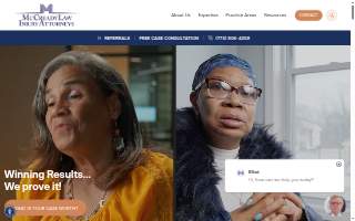 McCreadyLaw Injury Attorneys website