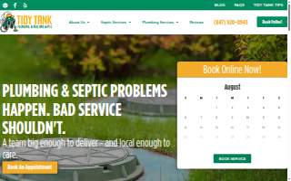 Tidy Tank Plumbing, Sewer, and Septic website