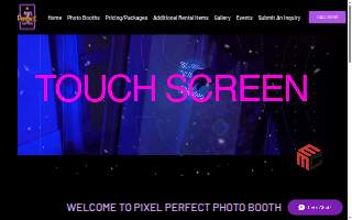 Pixel Perfect Photo Booth website