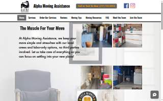 Alpha Moving Assistance website