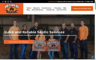 Helmer Septic website