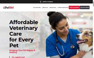 PetVet Vaccination Clinic website