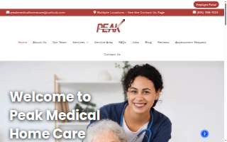Peak Medical Home Care website