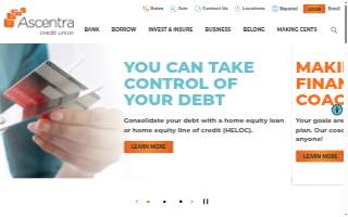 Ascentra Credit Union website