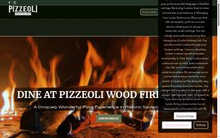 Pizzeoli Wood Fired Pizza website