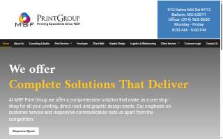 MBF PrintGroup website