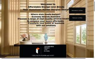 Affordable Design and Blinds website