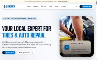 Queens Auto Services Elgin website