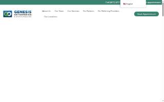 Genesis Orthopedics & Sports Medicine website
