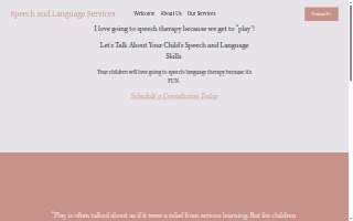 Speech & Language Rehabilitation Services website