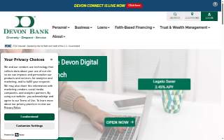 Devon Bank website