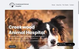 Creekwood Animal Hospital website