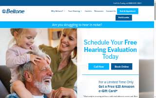 Beltone Hearing Aid Service website