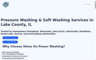 Shine On Power Washing website