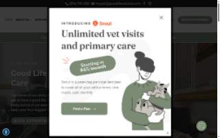 Good Life Veterinary Care website