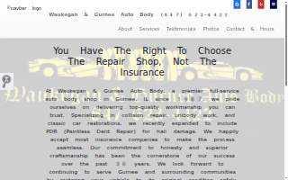 Waukegan & Gurnee Auto Body website