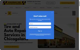Suburban Tire Auto Repair Center website