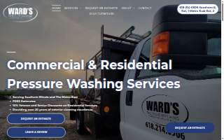 Ward's Pressure Washing - Highland, IL website