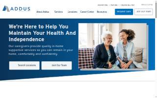 Addus HomeCare website