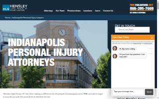 Hensley Legal Group, PC of Indianapolis website